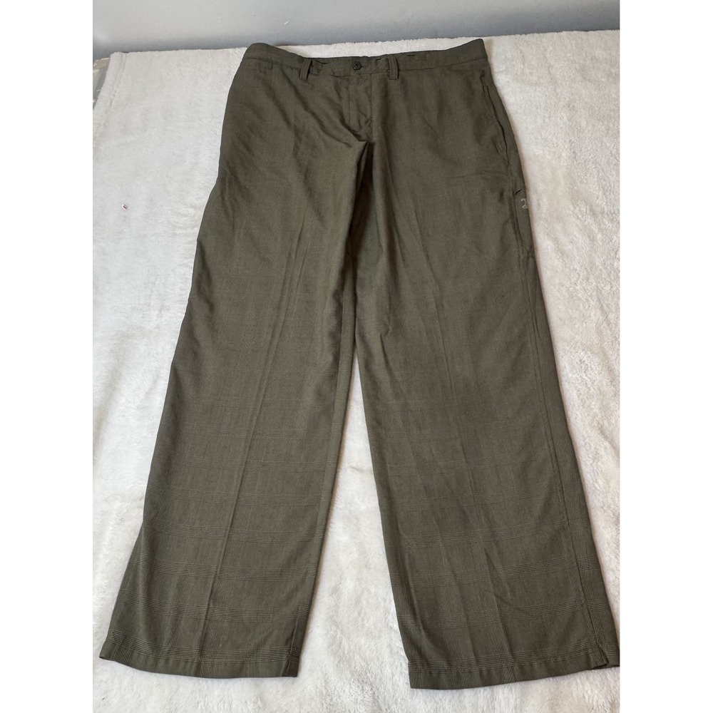 Hurley Intl Plaid Chino Pants Skull Embroidered Men's 38x31 Y2K